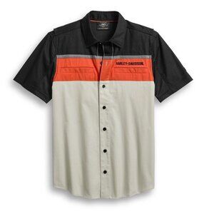 Harley-Davidson® Men's Performance Vented Colorblock Shirt, MEDIUM - 96017-20VM